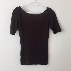 Brown cashmere scoop neck from club Monaco